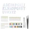 Kit moules silicone lettres et chiffres pour porte-clés DIY – Couleur Tool Set 3
