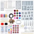 Kit moules silicone résine pour boucles d'oreilles porte-clés – Couleur Ensemble 1