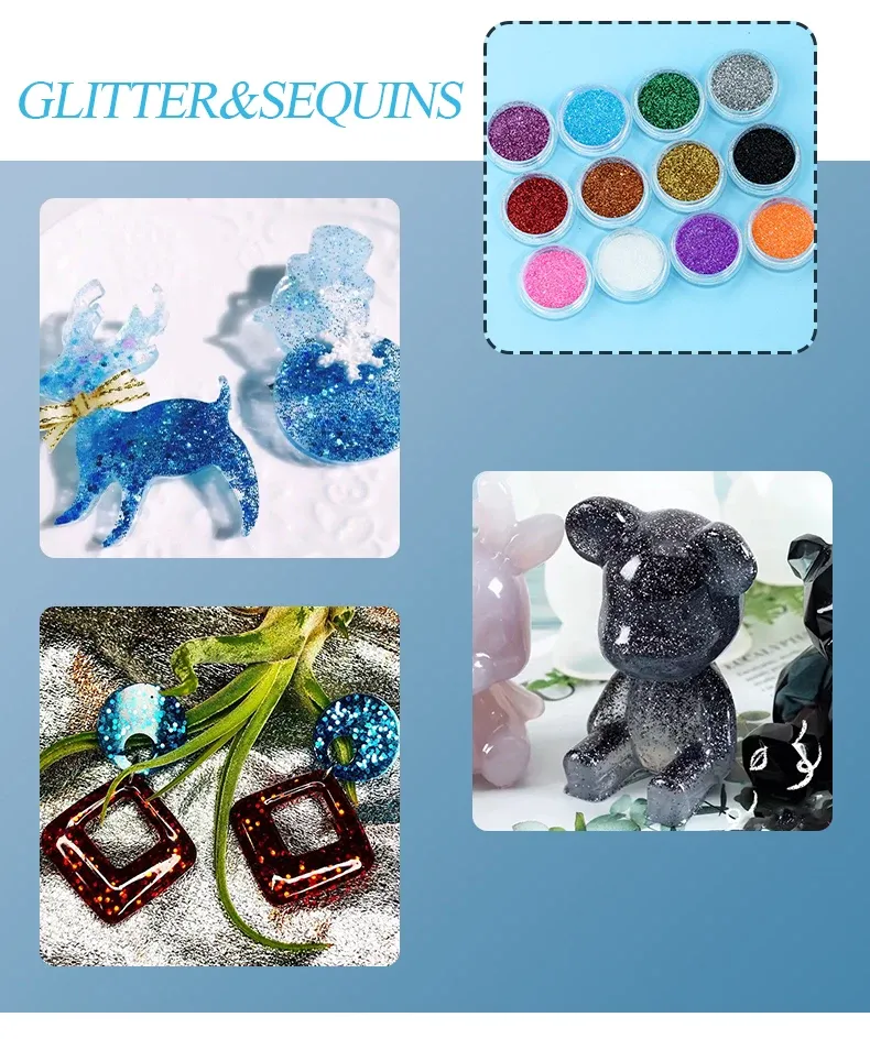 Kit moules silicone résine pour boucles d'oreilles porte-clés