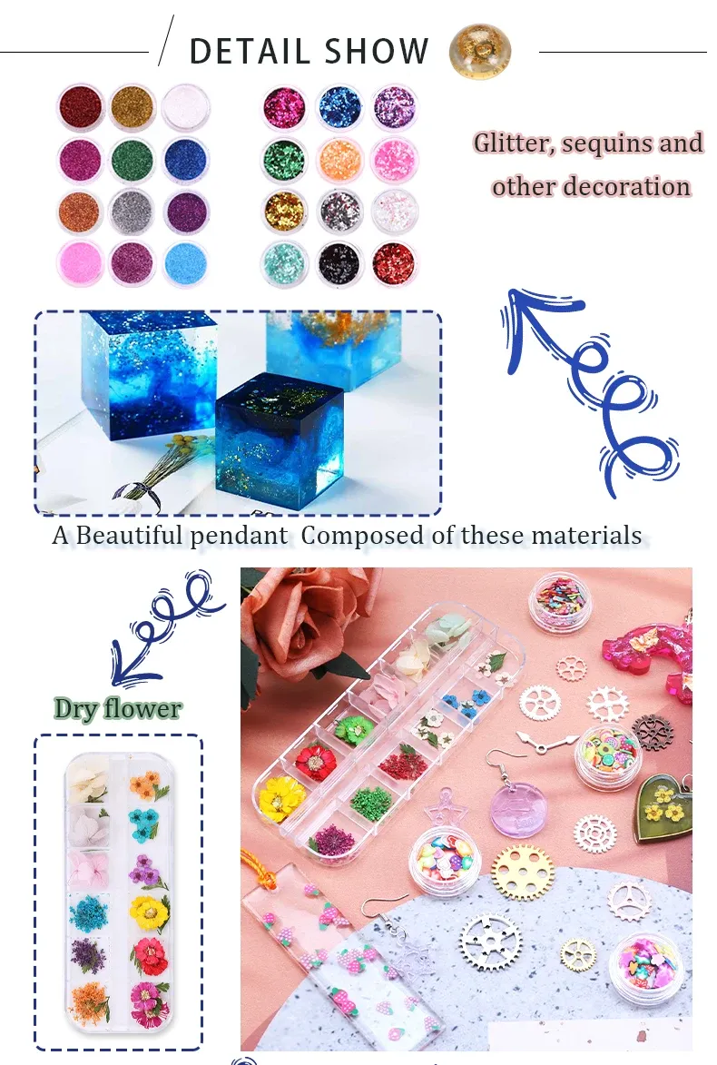 Kit moules silicone résine pour boucles d'oreilles porte-clés