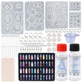 Kit moules silicone résine pour boucles d'oreilles porte-clés – Couleur set 3