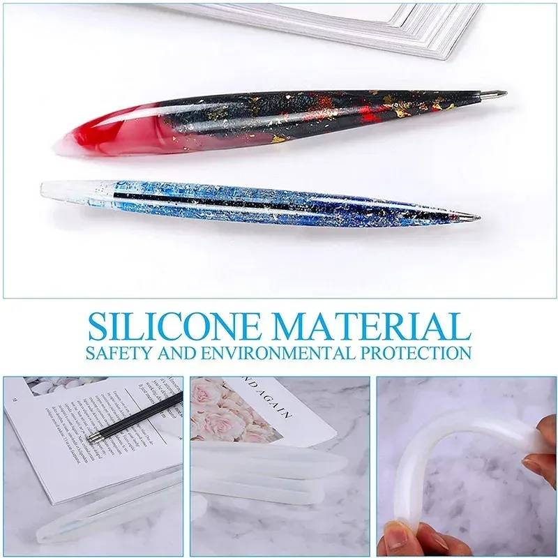 Kit moules silicone stylo résine époxy pour bijoux