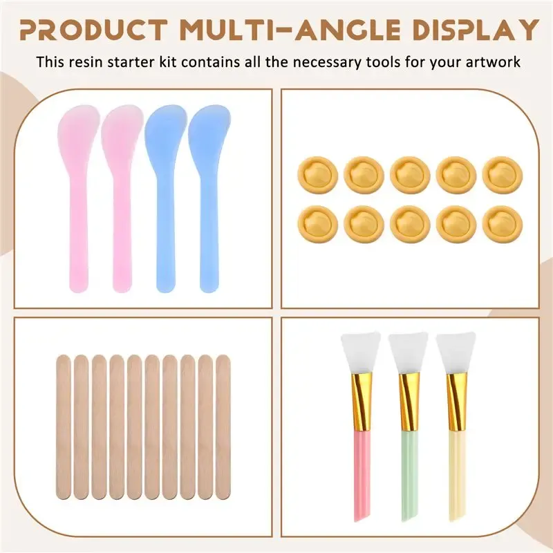 Kit outils mélange résine 43 pièces silicone
