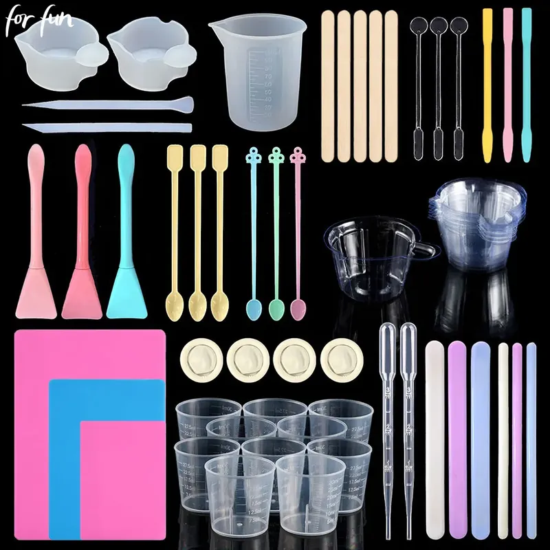 Kit outils mélange résine jetables 8 pièces