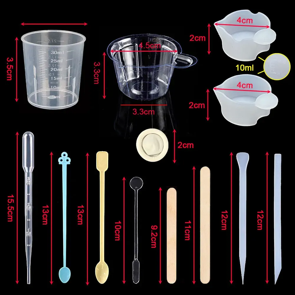 Kit outils mélange résine jetables 8 pièces