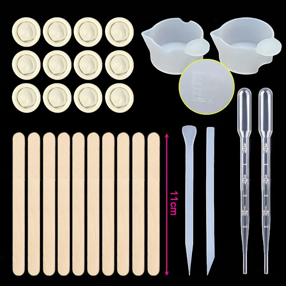 Kit outils mélange résine jetables 8 pièces