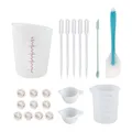Kit outils mélange résine silicone 19/32 pièces – Couleur 21 pcs-Blue