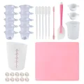 Kit outils mélange résine silicone 19/32 pièces – Couleur 32 pcs-Pink