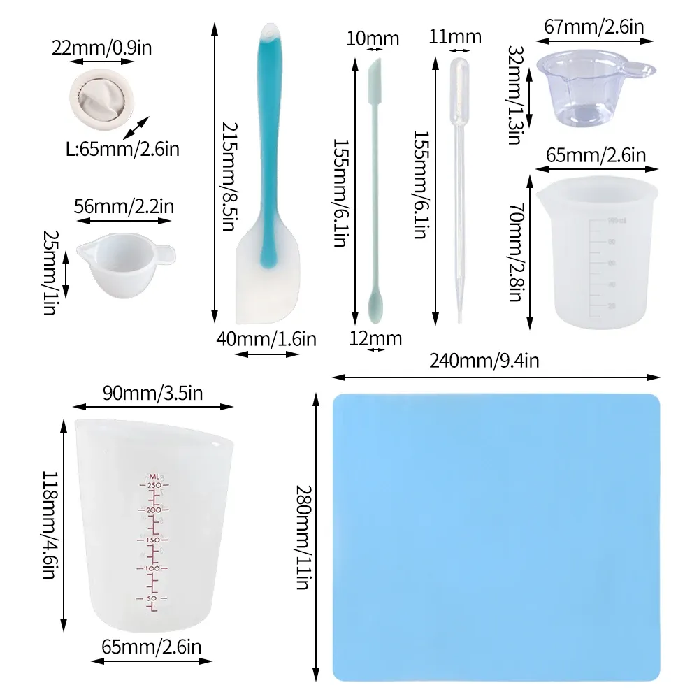 Kit outils mélange résine silicone 19/32 pièces