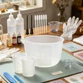 Kit outils mesure résine silicone avec pipettes et gants – 3