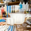 Kit outils mesure résine silicone avec pipettes et gants – 4