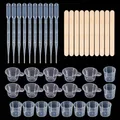 Kit outils moulage résine 10 tasses 10 compte-gouttes bois – 1