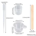 Kit outils moulage résine 10 tasses 10 compte-gouttes bois – 2