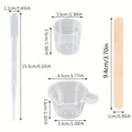 Kit outils moulage résine 10 tasses 10 compte-gouttes bois – 4