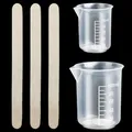 Kit outils résine 50ml 100ml avec bâtons bois – Couleur 5 Pcs