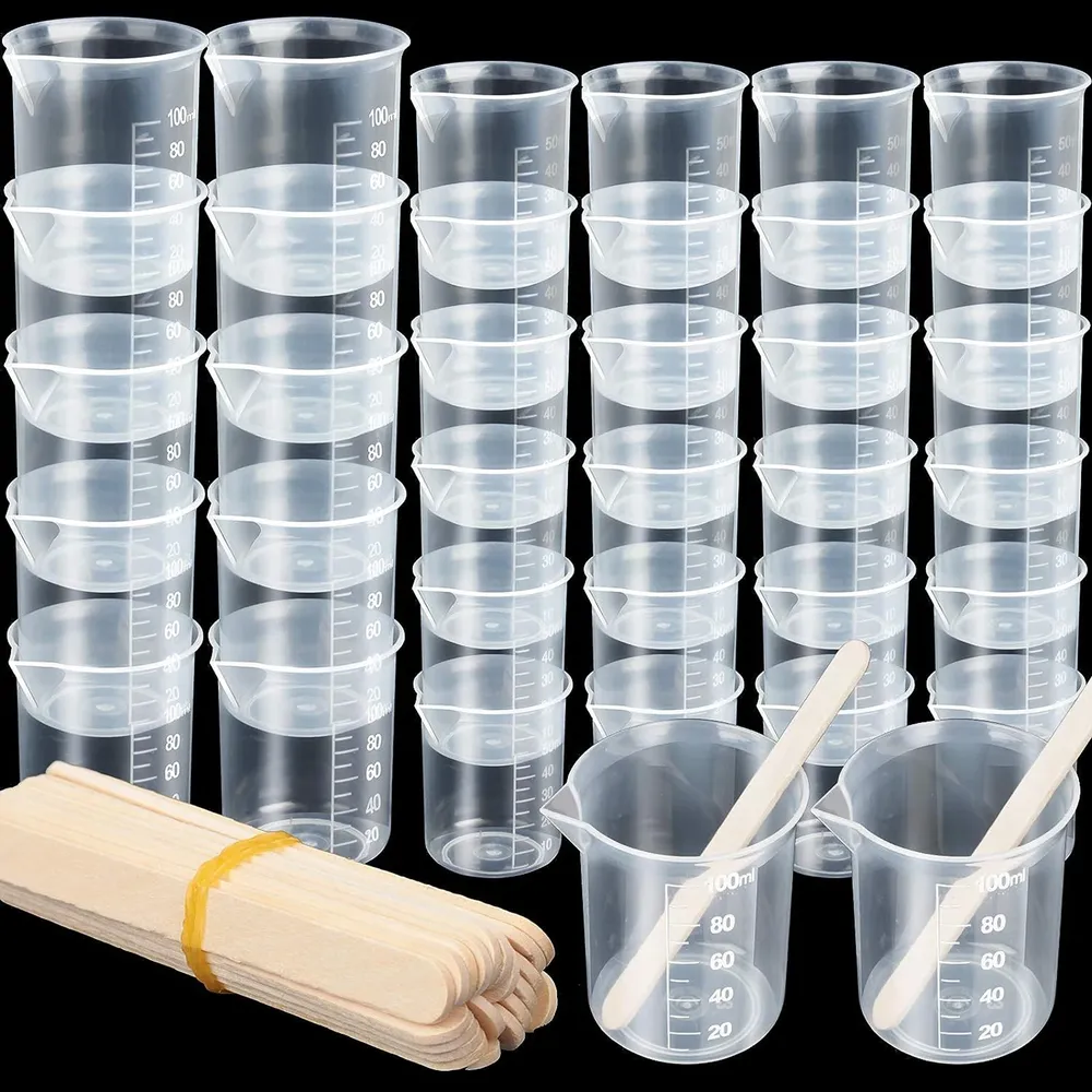 Kit outils résine 50ml 100ml avec bâtons bois