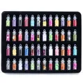Kit paillettes cœur étoile micro perles pour résine et bijoux – Couleur 48 bottles