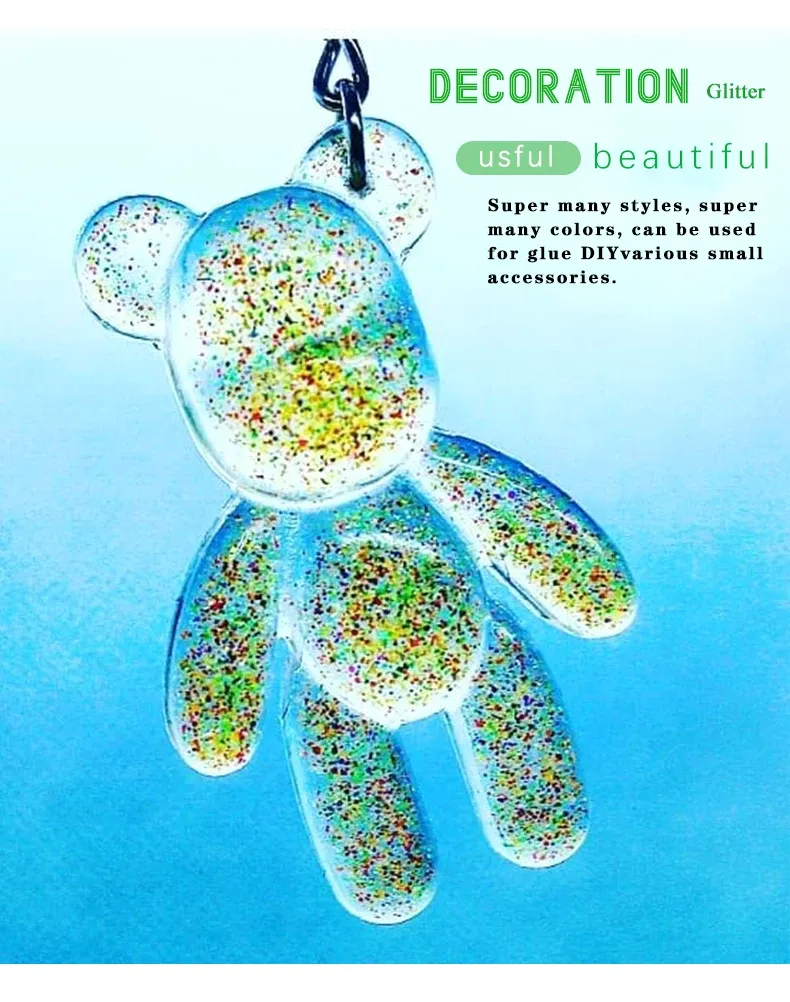 Kit paillettes cœur étoile micro perles pour résine et bijoux