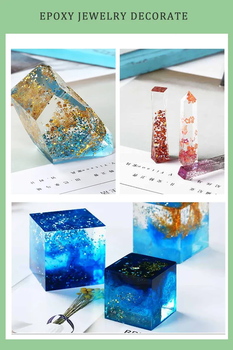 Kit paillettes cœur étoile micro perles pour résine et bijoux