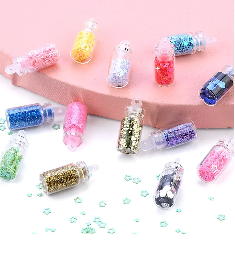 Kit paillettes cœur étoile micro perles pour résine et bijoux