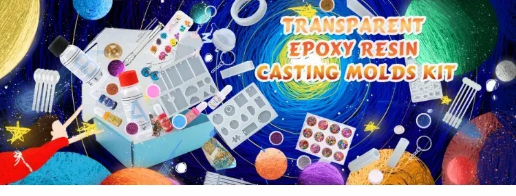 Kit paillettes cœur étoile micro perles pour résine et bijoux