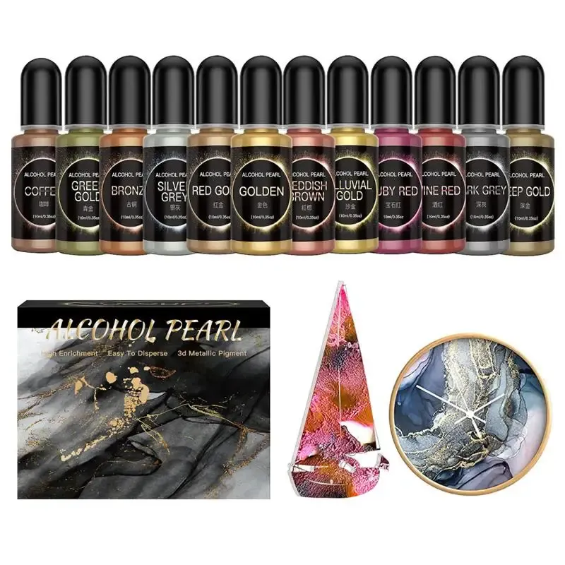 Kit pigments résine encre diffusion 12 à 24 couleurs