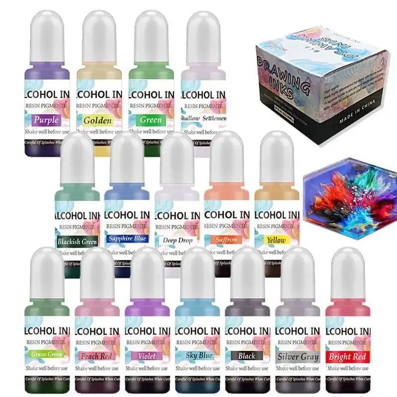 Kit pigments résine encre diffusion 12 à 24 couleurs