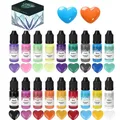 Kit pigments résine liquide 12 à 30 couleurs pour bijoux – Color resin 09-18pcs-10ml