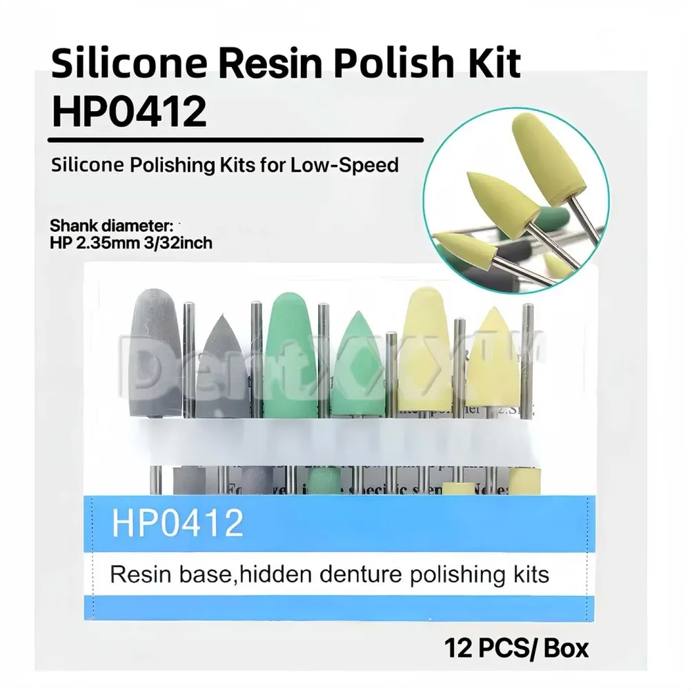 Kit polissage résine 12 pièces pour outils basse vitesse