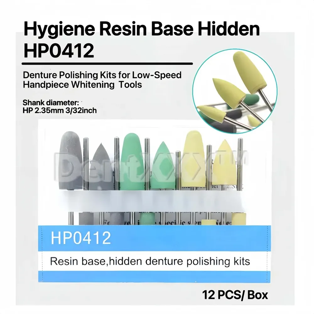 Kit polissage résine 12 pièces pour outils basse vitesse