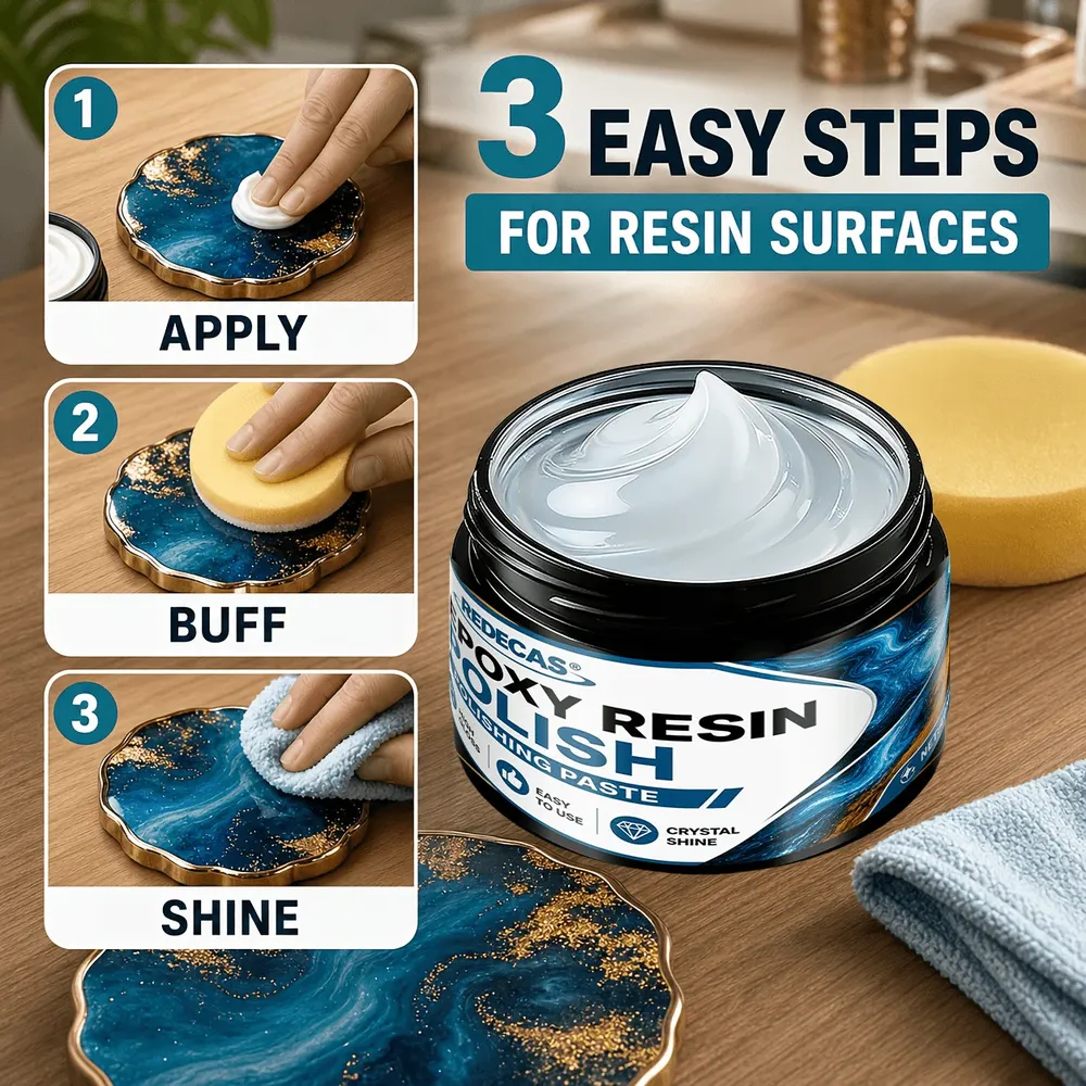 Kit polissage résine époxy haute brillance anti-rayures