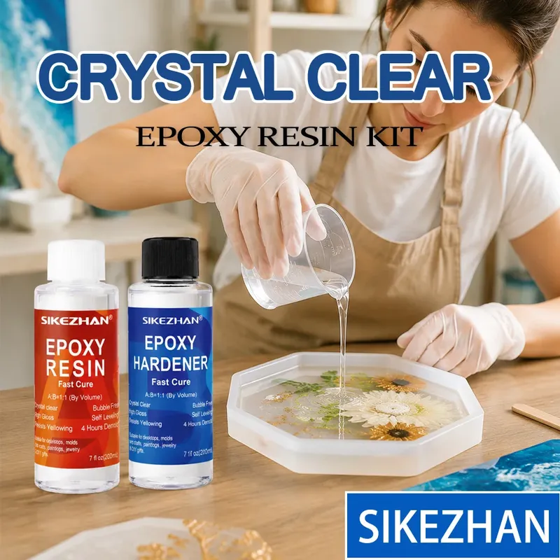 Kit résine époxy 1:1 200 ml pour bijoux et artisanat
