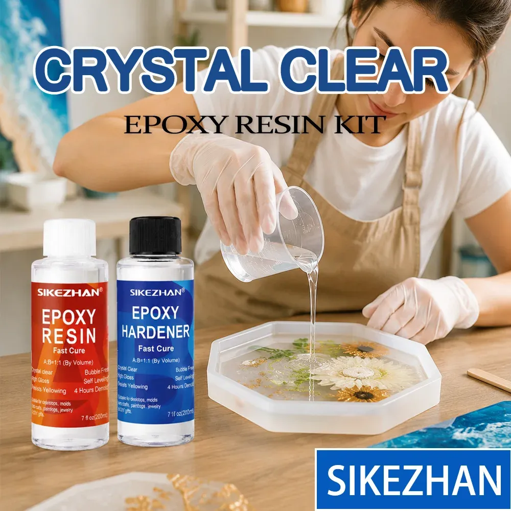 Kit résine époxy 1:1 200 ml pour bijoux et artisanat