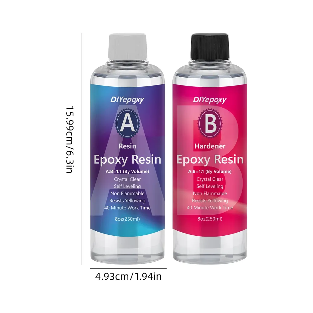 Kit résine époxy 1:1 250 à 1000 ml sans bulles