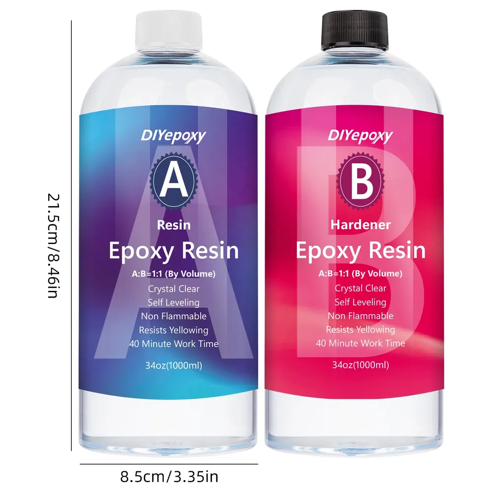 Kit résine époxy 1:1 250 à 1000 ml sans bulles