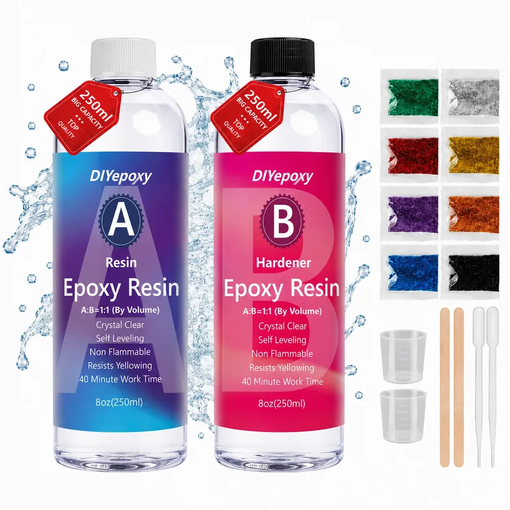 Kit résine époxy 1:1 250 à 1000 ml sans bulles