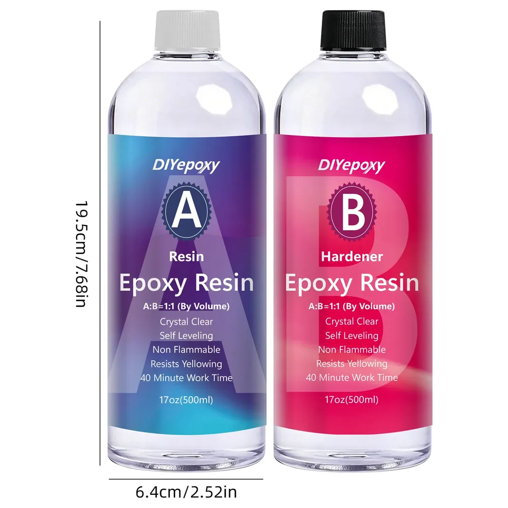 Kit résine époxy 1:1 250 à 1000 ml sans bulles