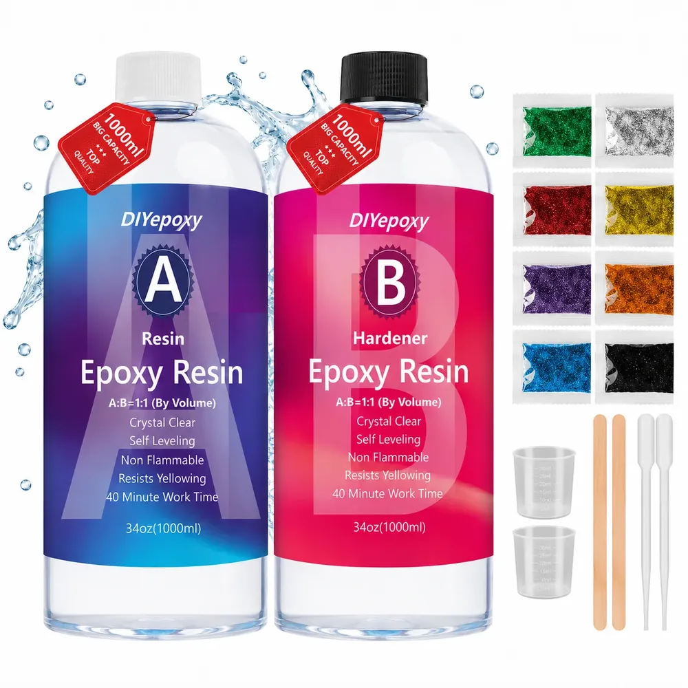 Kit résine époxy 1:1 250 à 1000 ml sans bulles