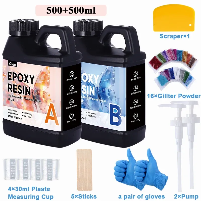 Kit résine époxy 1:1 transparente anti-jaunissement