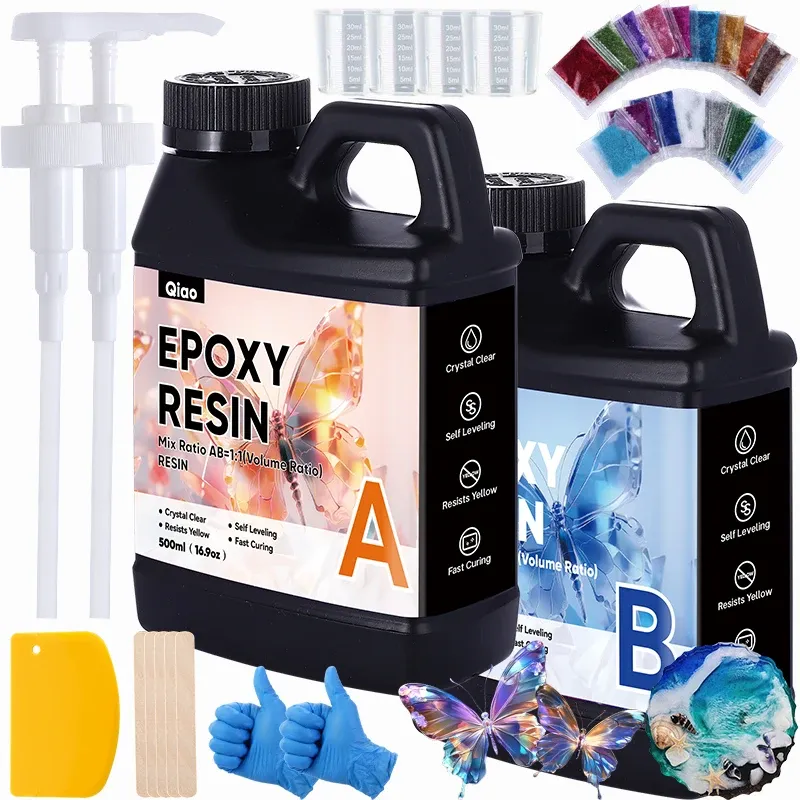 Kit résine époxy 1:1 transparente anti-jaunissement