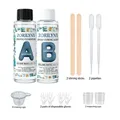 Kit résine époxy 200 ml à 400 ml sans bulles – Couleur 200ml Set