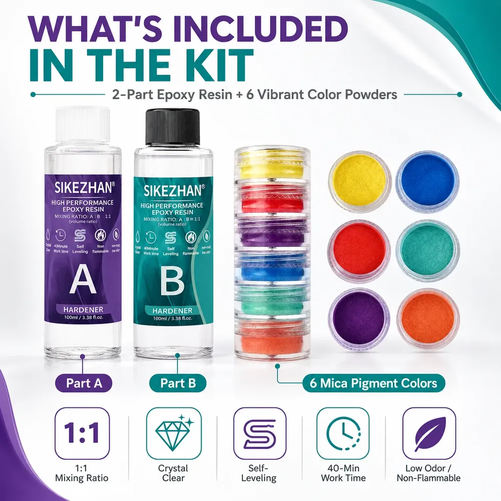 Kit résine époxy 200 ml auto-nivelante pour bijoux