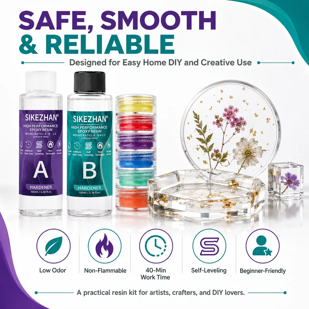 Kit résine époxy 200 ml auto-nivelante pour bijoux