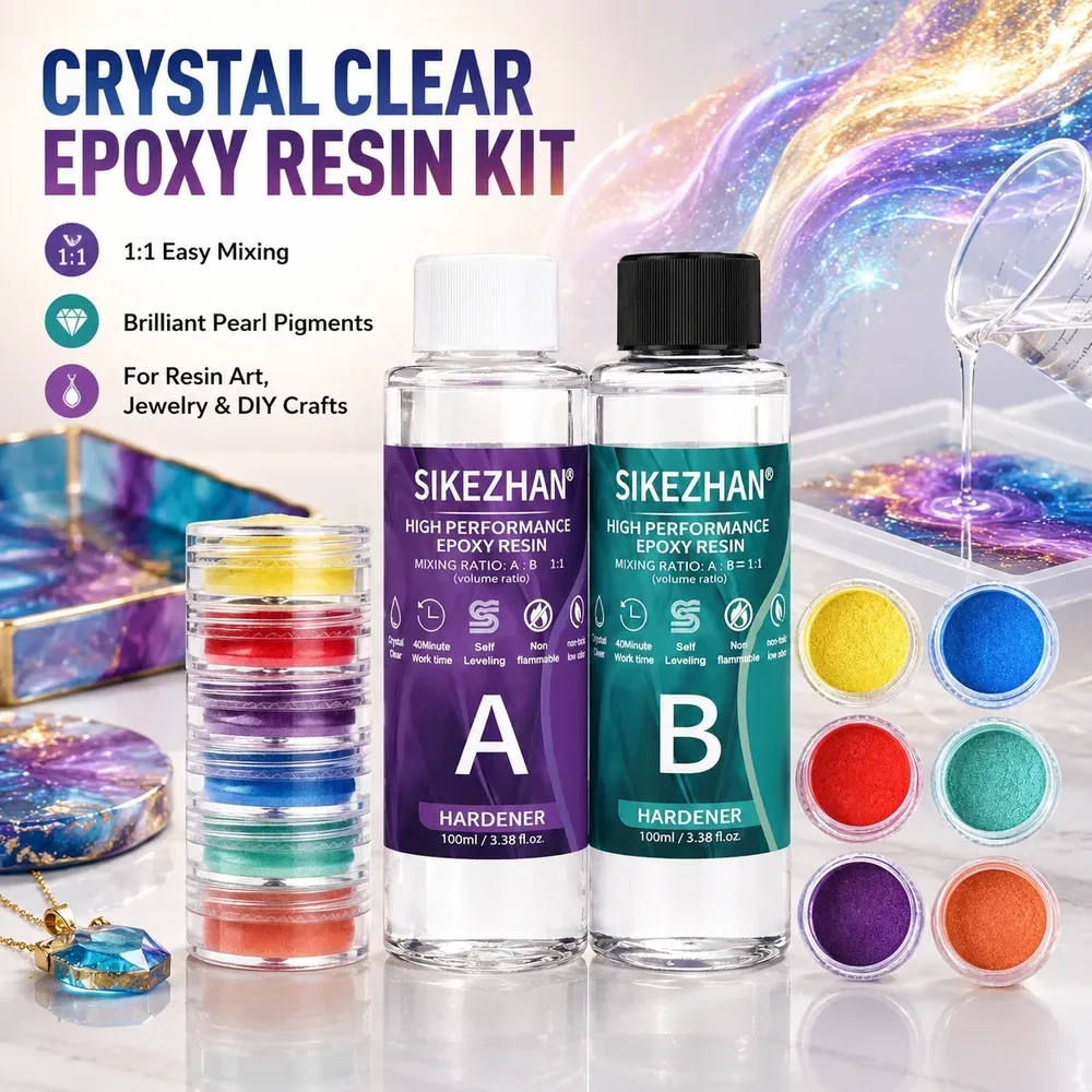 Kit résine époxy 200 ml auto-nivelante pour bijoux