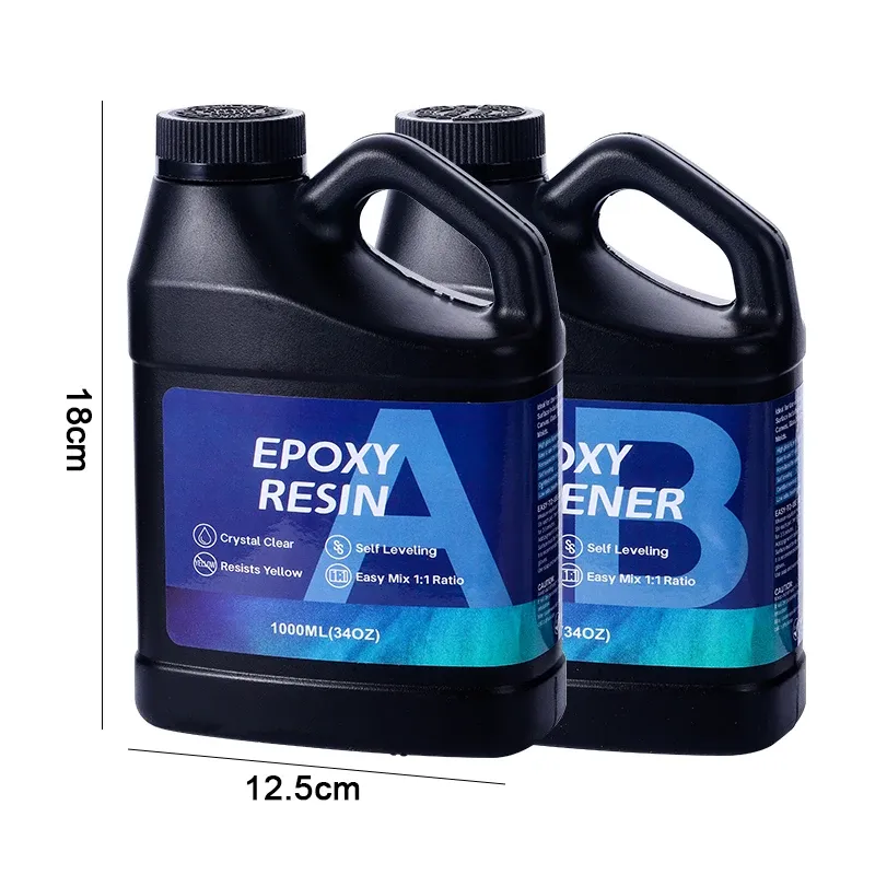 Kit résine époxy 2000 ml sans bulles anti-jaunissement pour moulage