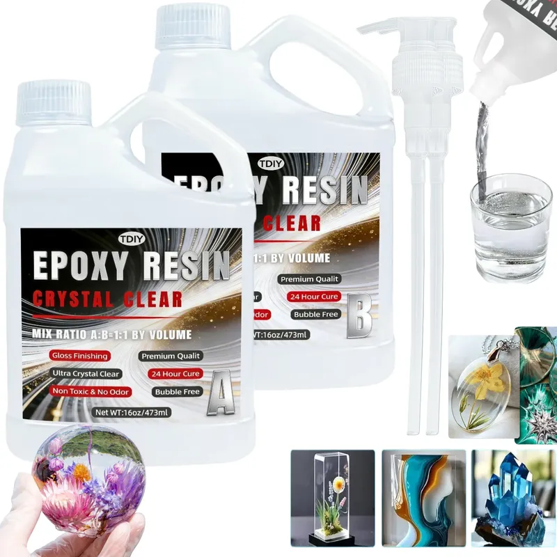 Kit résine époxy 23,6 oz haute brillance