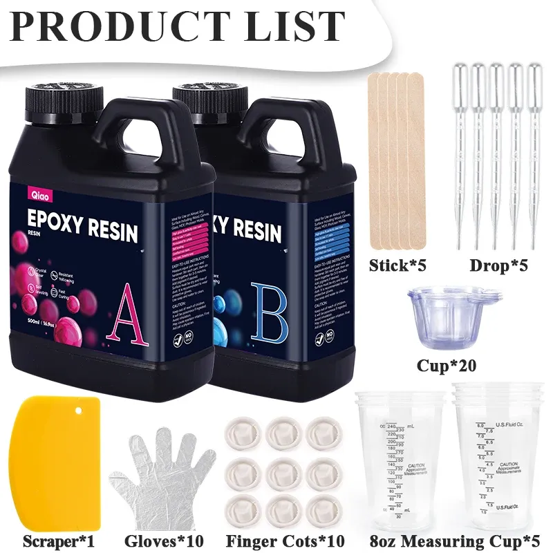 Kit résine époxy 250 ml à 500 ml résistante chaleur
