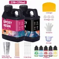 Kit résine époxy 250 ml à 500 ml sans bulles – Couleur 250ml 250ml kit