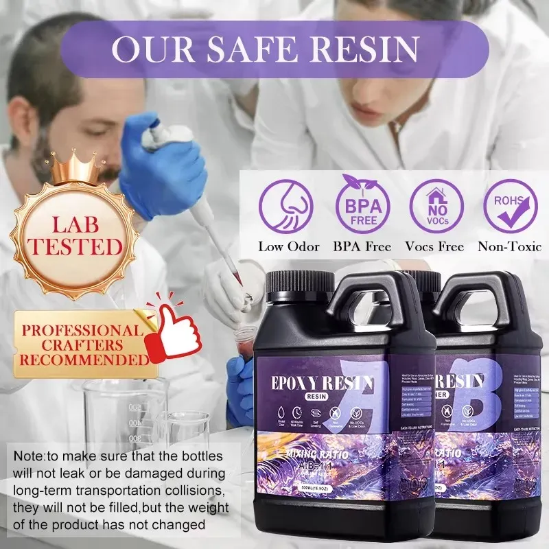 Kit résine époxy 250 ml à 500 ml sans bulles