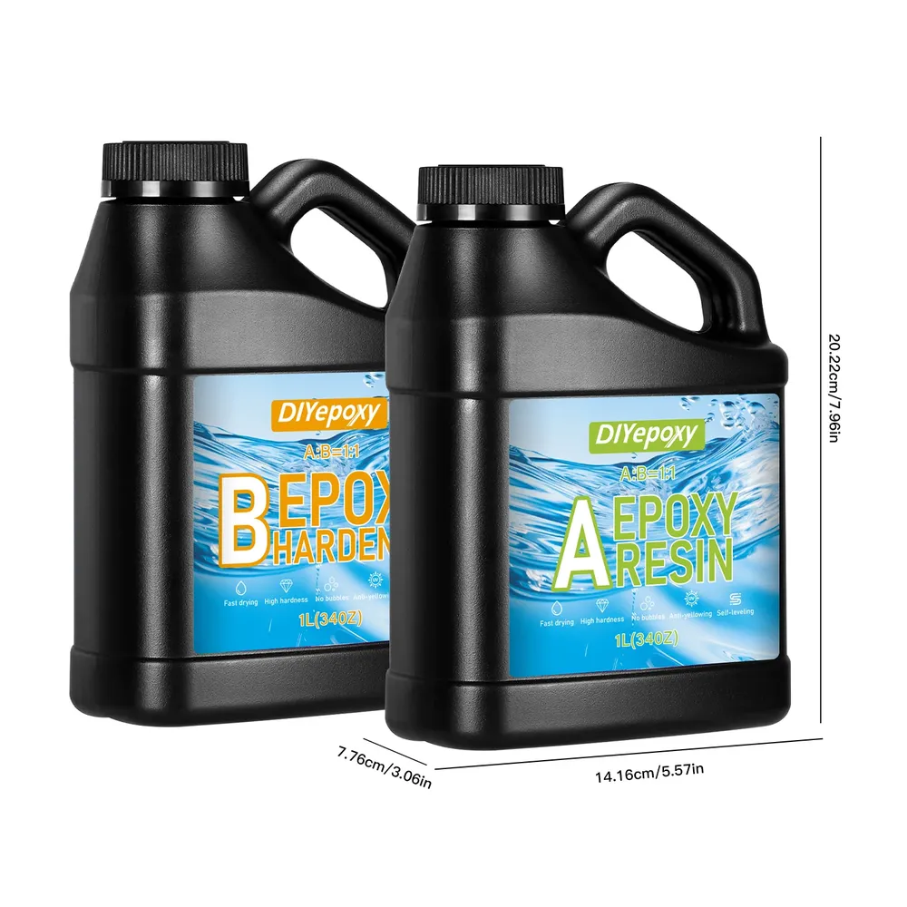 Kit résine époxy 2L haute brillance résistant aux UV